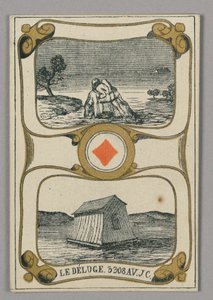 洪水，"Cartes héroïques "或 "Des grands hommes "套装中的扑克牌 作者 马塞尔·德尚