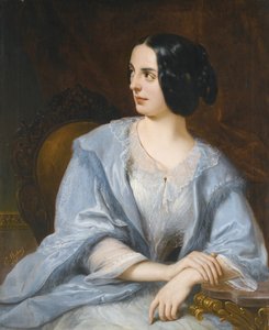 皇家剧院维拉·萨莫里洛娃的女演员肖像，1845年