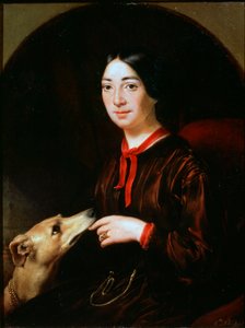 歌手和作曲家Pauline Viardot的肖像，1821-1910年，c1853