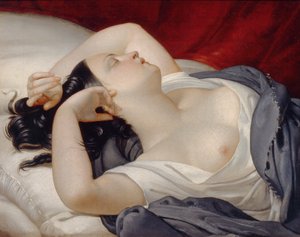 睡着的意大利女人，1840年代