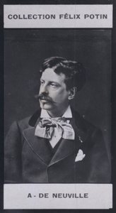 阿尔方斯-德-诺伊维尔（1836-1885）（黑白照片）。 作者 欧洲摄影师