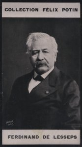 斐迪南-玛丽-德-莱塞普斯（1805-1894）（黑白照片）。 作者 欧洲摄影师