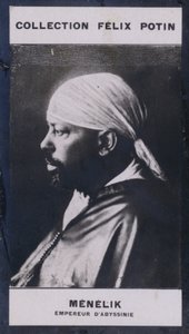 阿比西尼亚皇帝梅内利克（1844）（黑白照片）。 作者 欧洲摄影师