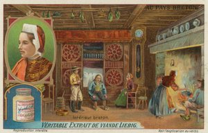 布列塔尼的房子（chromolitho） 作者 欧洲学校