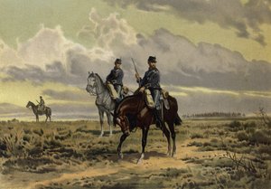 骑兵前进 (chromolitho) 作者 欧洲学校