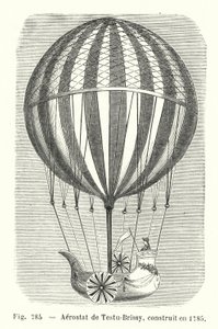 Testu-Brissy的航空气球，建于1785年（雕刻）。 作者 欧洲学校