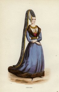 Agnes Sorel (coloured engraving) 作者 European School
