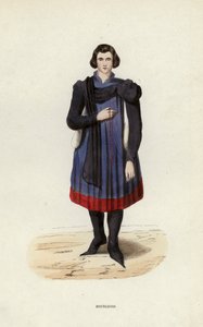 Bourgeois（彩色雕刻）。 作者 欧洲学校