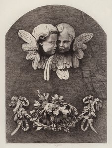 Cambridge: Carvings in Trinity College Library (etching) 作者 欧洲学校
