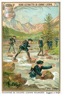 穿越山洪（chromolitho） 作者 欧洲学校