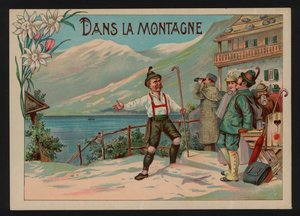 Dans La Montagne (colour litho) 作者 欧洲学校