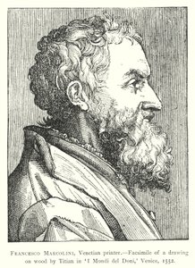 威尼斯印刷商Francesco Marcolini（雕刻）。 作者 欧洲学校