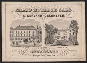 Grand Hotel De Saxe，E Kervand-Obermeyer，布鲁塞尔 作者 欧洲学校