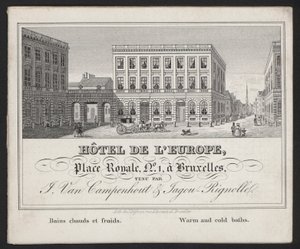 Hotel De L？Europe，Bruxelles，J Van Campenhout和Jagou Rignolle 作者 欧洲学校