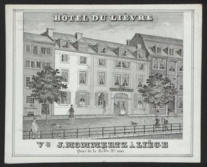 Du Lievre酒店，J Mommertz，Liege（雕刻）。 作者 欧洲学校