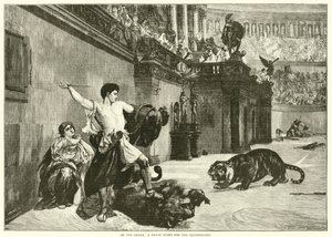 In the Arena, A brave stand for the Defenceless (engraving) 作者 欧洲学校