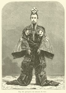 穿着宫廷服装的表演者（雕刻） 作者 欧洲学校
