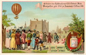 Invention of the hot air balloon by the Montgolfier Brothers, France 作者 欧洲学校