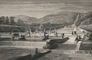La Piece Of Water and The Waterfall in Caserta (雕刻) 作者 欧洲学校