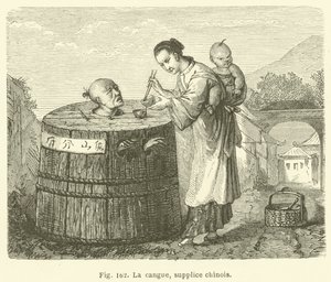 La cangue, supplice chinois (engraving) 作者 欧洲学校