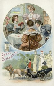 女士们享受Suchard可可 作者 欧洲学校