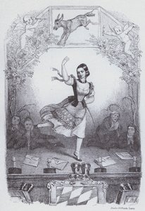Lola Montez Dancing Bavarian History (litho) 作者 欧洲学校
