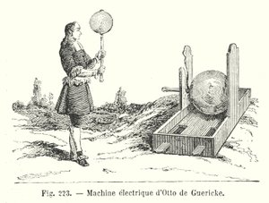 Otto de Guericke 的电机（雕刻） 作者 欧洲学校