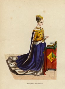 玛格丽特，埃克塞王妃（彩色雕刻）。 作者 European School