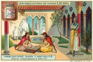 Moorish patio in Seville (chromolitho) 作者 欧洲学校