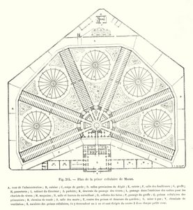 马扎斯监狱的计划（雕刻）。 作者 欧洲学校