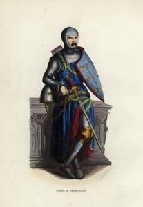 Roger De Trumpington（彩色雕刻） 作者 欧洲学校