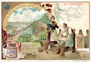夏朗德省，以及昂古莱姆的景色（chromolitho）。 作者 欧洲学校