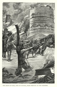 被萨拉森人囚禁的巴伐利亚国王奥里之死（雕版画 作者 European School