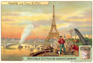 The Eiffel Tower, Paris (chromolitho) 作者 欧洲学校