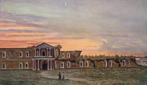 莫斯科迫击炮爆炸后建筑物受损情况（彩色石版画） 作者 欧洲学校