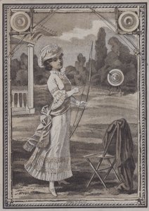 Woman doing archery (litho) 作者 欧洲学校