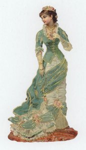穿着维多利亚时代服装的女人（铬酸盐）。 作者 欧洲学校