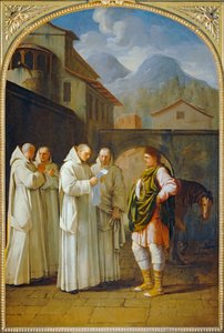 Saint Bruno recoit un messager du pape - 圣布鲁诺接待教皇使者。1645-1648 ...