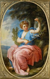 缪斯女神特普西科尔（Terpsichore），出自巴黎卢浮宫缪斯之室... 作者 Le Sueur的Eustache（工作室）