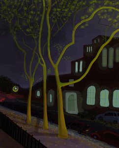 第 11 街夜景，2016 年（用 Apple 铅笔在 iPad 上手绘）