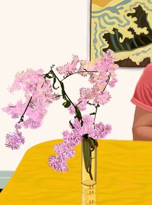 餐桌上的牡丹（数字艺术） 作者 埃文·斯克拉