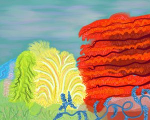 植物园和树木（数字艺术） 作者 埃文·斯克拉