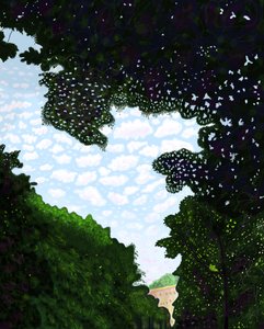 来自布鲁克林展望公园的天空和大道（数字艺术） 作者 埃文·斯克拉