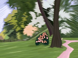 多风的早晨，展望公园，2025 年（数字艺术） 作者 埃文·斯克拉