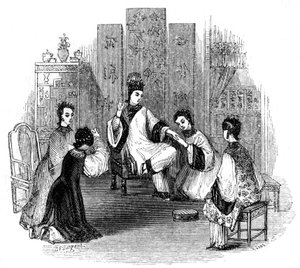 中国少女与新娘哭泣，1847年