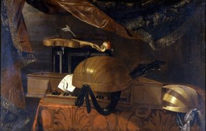 乐器。Evaristo Baschenis（1617 - 1677）的绘画。