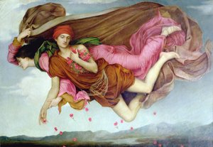 Nuit et sommeil - Night and Sleep，作者：De Morgan, Evelyn (1855-1919)。 布面油画 作者 伊夫林·德·摩根（Evelyn De Morgan）