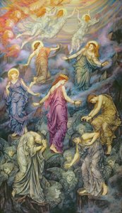 天国遭受暴力（布面油画） 作者 伊夫林·德·摩根（Evelyn De Morgan）