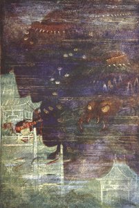 秀里和蜈蚣》，插图选自 F-哈德兰德-戴维斯的《日本的神话和传说 作者 伊芙琳·保罗