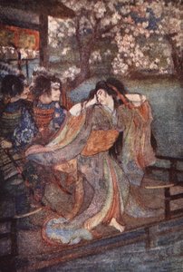 《乌奈少女》，插图来自 F. Hadland Davis 的《日本神话与传说》 作者 伊芙琳·保罗